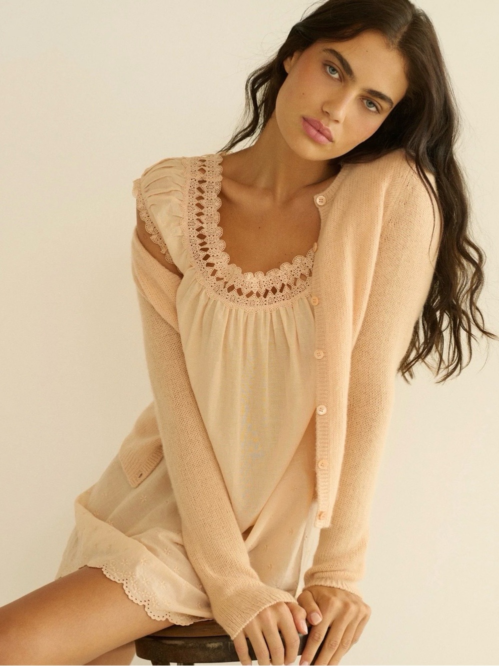 Doen LELIA NIGHTGOWN IN PEACH SORBET